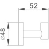 крючок haiba hb1705-1 цвет хром