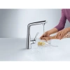 смеситель для кухни, нержавеющая сталь hansgrohe metris select m71 14883800, сталь