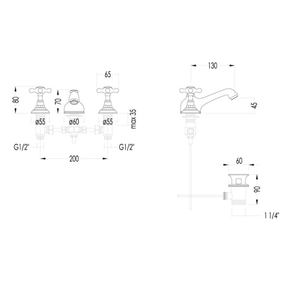 devon&devon austin смеситель для раковины, цвет: хром