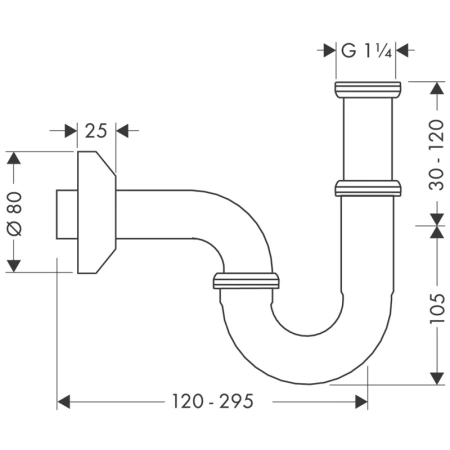 сифон для раковины hansgrohe flowstar 53010000