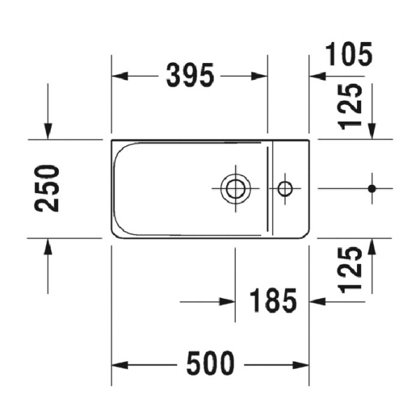 раковина подвесная duravit p3 comforts 0715500000