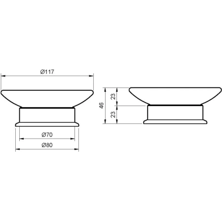 мыльница cezares aphrodite aphrodite-sodp-01 настольная, хром