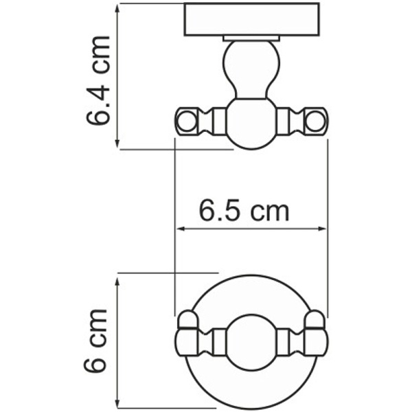 Крючок двойной, WasserKRAFT Diemel K-2223D цвет хром