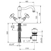 смеситель для раковины с донным клапаном nicolazzi dames anglaises 1432db18