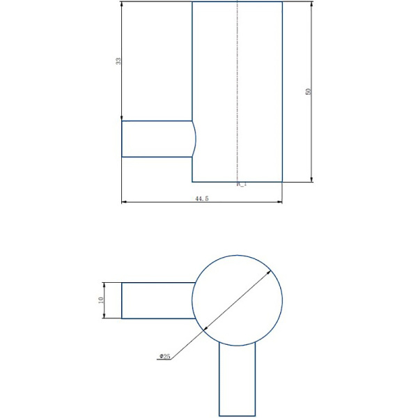 Двойной крючок Haiba HB8405-2 цвет хром