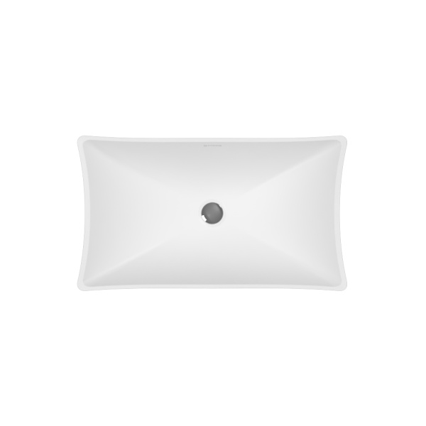 раковина whitecross coral 0739.060034.200 накладная, из искусственного камня, 60x34.5 см, белая матовая