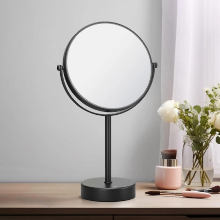 косметическое зеркало aquatek aq4914mb черное матовое