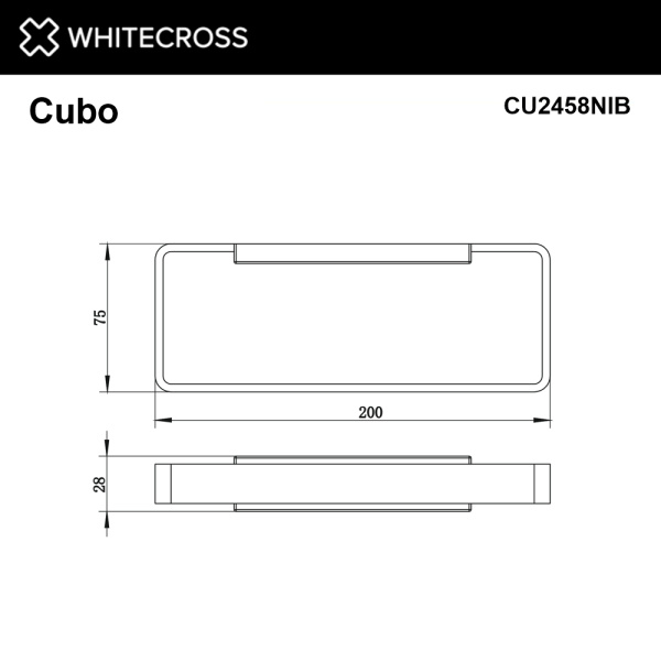 Полотенцедержатель 20 см Whitecross Cubo CU2458NIB брашированный никель