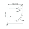 душевой поддон из искусственного камня veconi tezeo stone 100×100x3 см tz10-100pl-01-19c3
