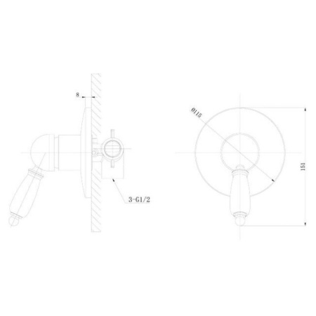 смеситель для душа caprigo adria uno 02-550-crm