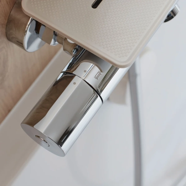 смеситель для ванны jacob delafon metro e21768-cp с термостатом, хром