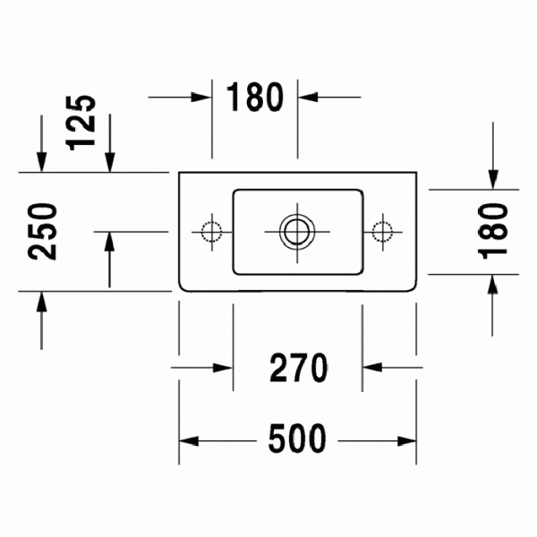 раковина накладная/подвесная duravit vero 703500800