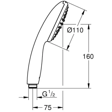 душевая лейка 110 мм grohe tempesta 27852003