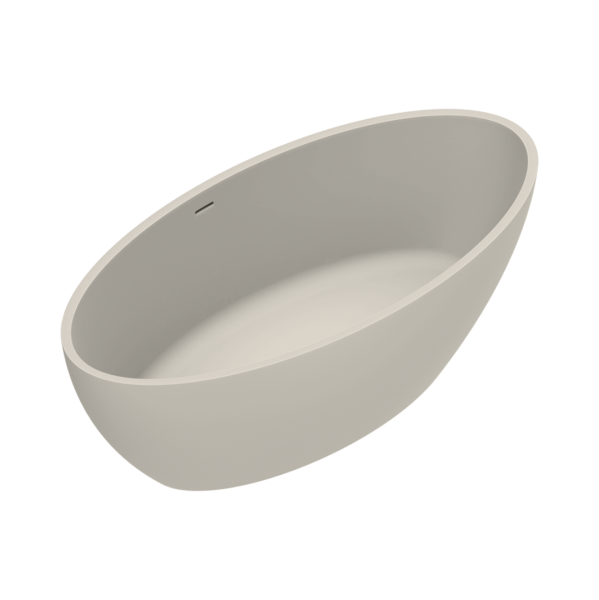 ванна catalano solid 7239010029 из искуственного камня, отдельностоящая, 165x80 см, solidtech, sabbia матовая
