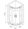 душевой уголок good door galaxy r-td-90-c-ch