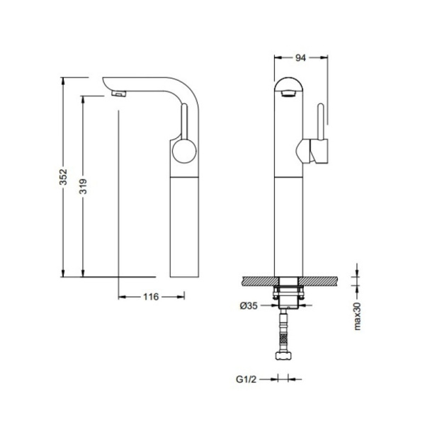 смеситель для раковины schein icon 47221/8026002