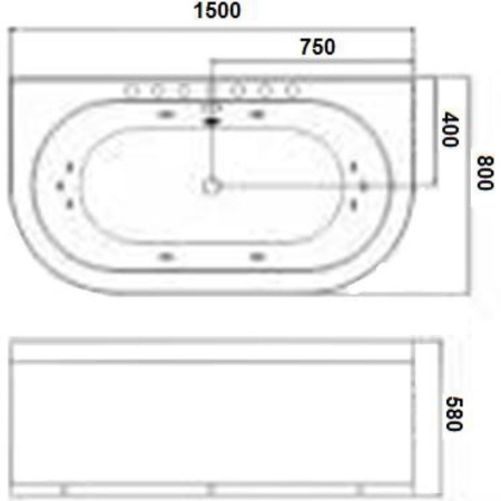 акриловая ванна weltwasser ww hb seiler 150х80 wt 10000005713 с гидромассажем