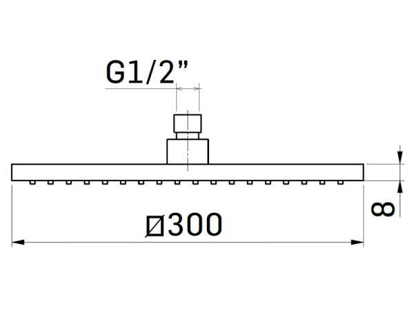 верхний душ mamoli euclide 30 см 858s001 цвет хром