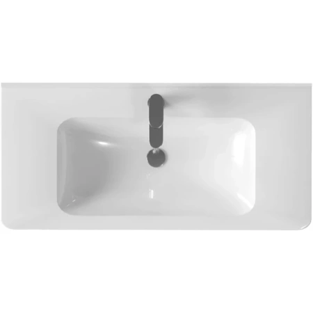 раковина vincea vcb-2vp100w 100х47,2 см, белая