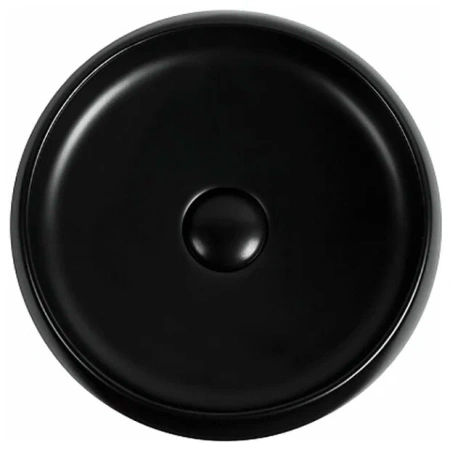 раковина накладная 36 см aquanet round-1-mb 00273680 цвет черный матовый