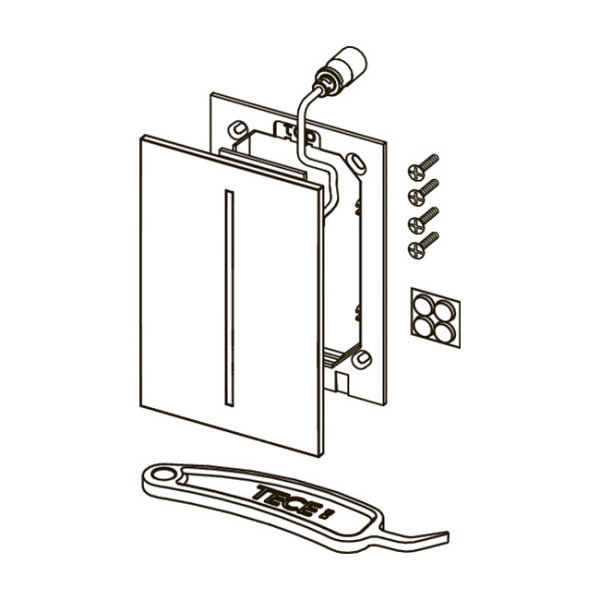 панель смыва для писсуара tece tecefilo 9242066 с ик-сенсором, белая