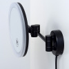 косметическое зеркало wasserkraft k-1004black с подсветкой с увеличением, цвет черный матовый
