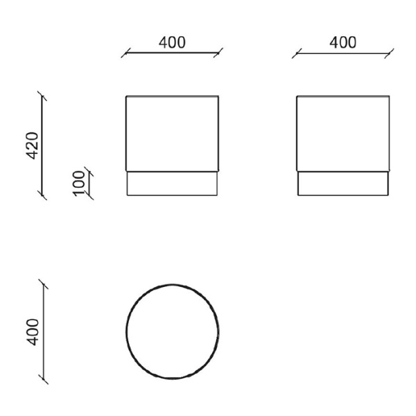 пуф oasis otto 5hmsaot4gc ø40х h:42см., цвет: бархат t116c/lilla lucido