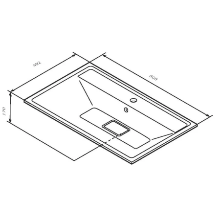 раковина полувстраиваемая am.pm inspire v2.0 80 m50awpx0801wg, белая