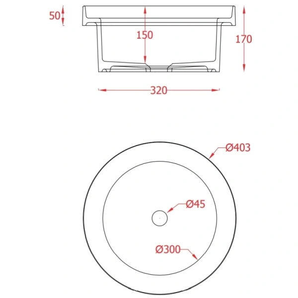 раковина встраиваемая artceram fuori scala tfl032 01;00 ø40 см, цвет, белая