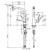 смеситель для кухни hansgrohe metris m71 14821800, сталь