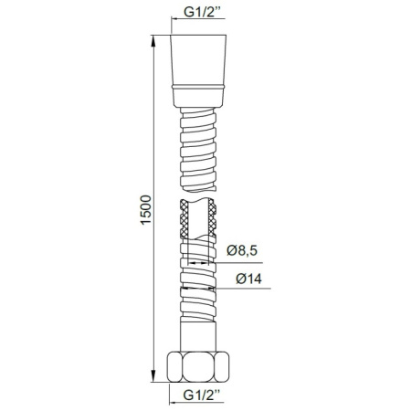 шланг для душа iddis a50711 1.5 150 см