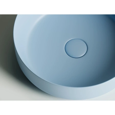 раковина ceramicanova element cn6022ml накладная, ø39 см, голубая матовая