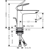 смеситель для раковины с донным клапаном hansgrohe logis 71251670