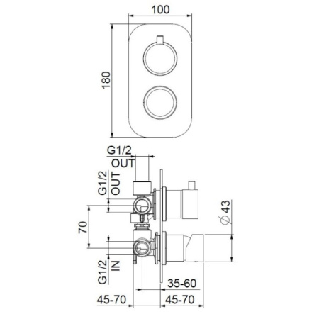 смеситель для душа webert one-b nb880601560 цвет черный матовый