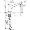 смеситель для кухни hansgrohe talis m52 32841000, хром