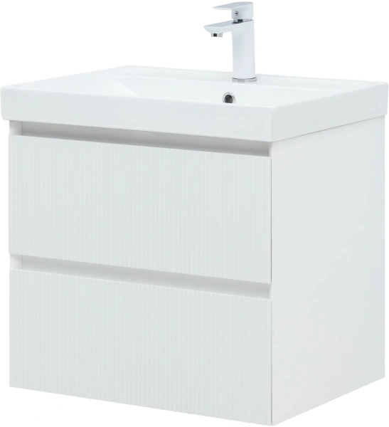 тумба под раковину aquanet альтера 00337154 58.8x45.2 см, белый матовый