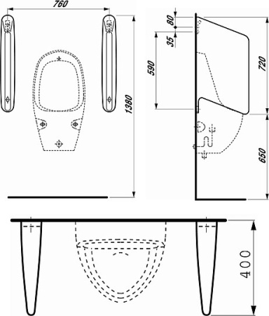перегородка для писсуара laufen rion 847600