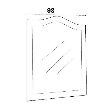 Зеркало Cezares Rubino 98 RUBINO.SP.BLO Bianco laccato opaco