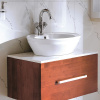 раковина ceramalux lux classicа 3573 накладная, 60x48 см, белый | хром