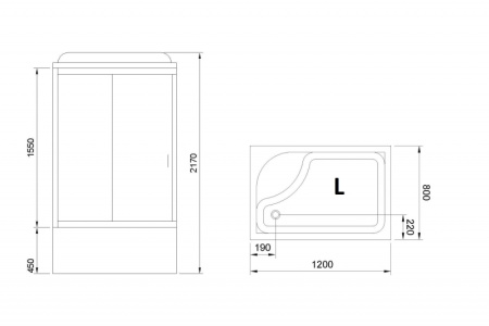 душевая кабина royal bath rb 8120bp1-t l