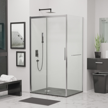 Душевой уголок RGW Leipzig LE-41-1 170х100 341241170-011 профиль хром, стекло прозрачное