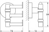 крючок artwelle harmonie har 010 поворотный