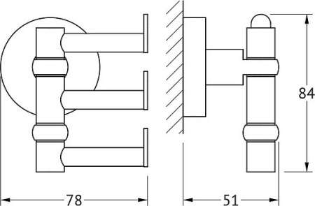 крючок artwelle harmonie har 010 поворотный