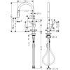 смеситель для кухни hansgrohe talis m54 72800000, хром