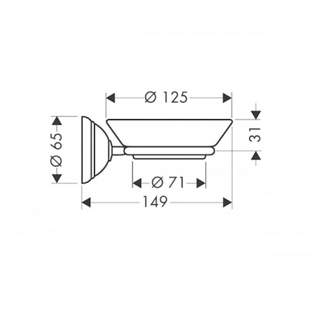 мыльница axor carlton 41433000