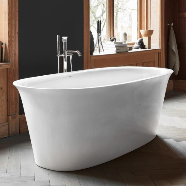 акриловая ванна duravit white tulip #700468 160x80 см, цвет белый