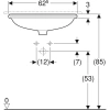 раковина встраиваемая 61 см geberit variform 500.756.01.2