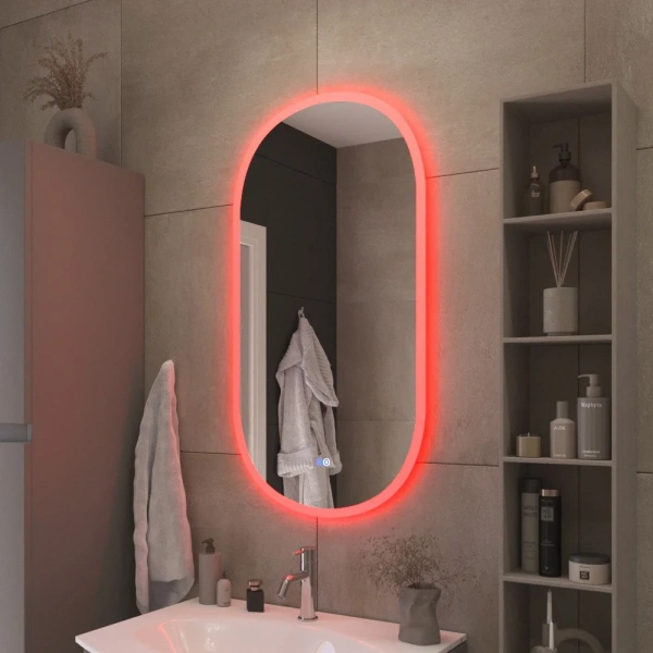 зеркало cezares ellisse 50 czr-spc-els-500-950-rgb-tch с подсветкой с сенсорным выключателем и функцией памяти