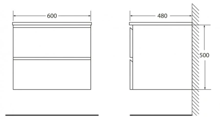 раковина полувстраиваемая belbagno luce 60 bb600ab белая