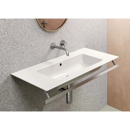 раковина gsi pura 8833111 подвесная, 102.6x46 см, bianco lucido (белый глянец)
